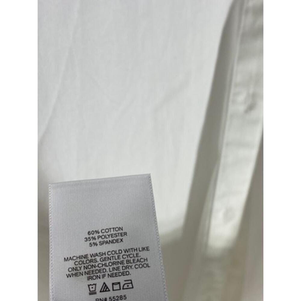 Express Women's White Solid Button-Up Long Sleeve… - image 6